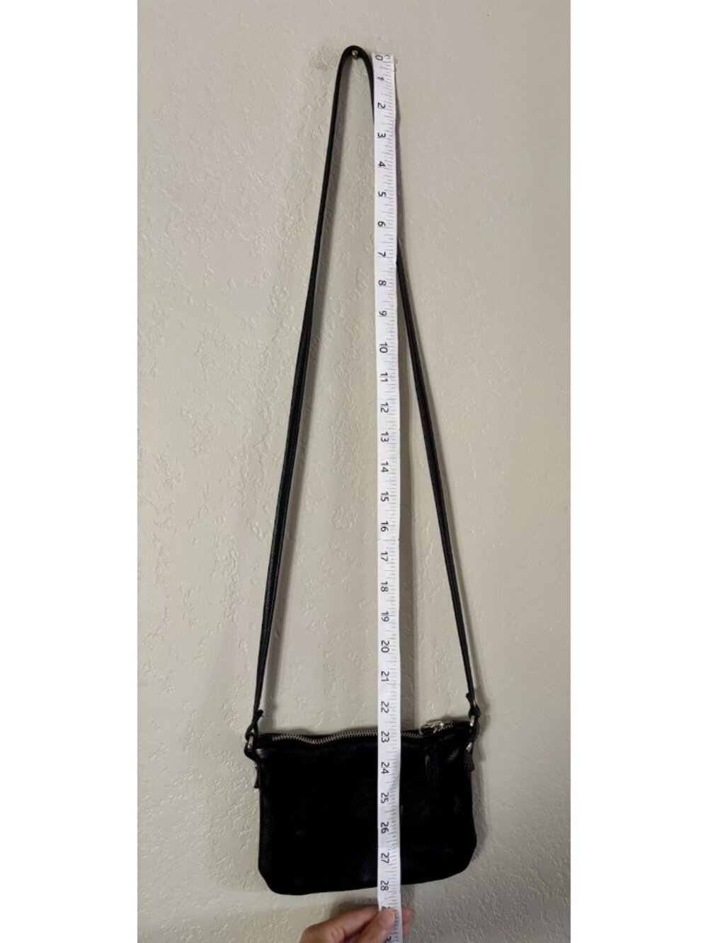 Rough And Tumble Small Black Crossbody Purse Leather Bag - Picture 11 of 11